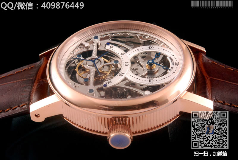 高仿宝玑手表-BREGUET超级陀飞轮镂空艺术珍品原装瑞士机械表