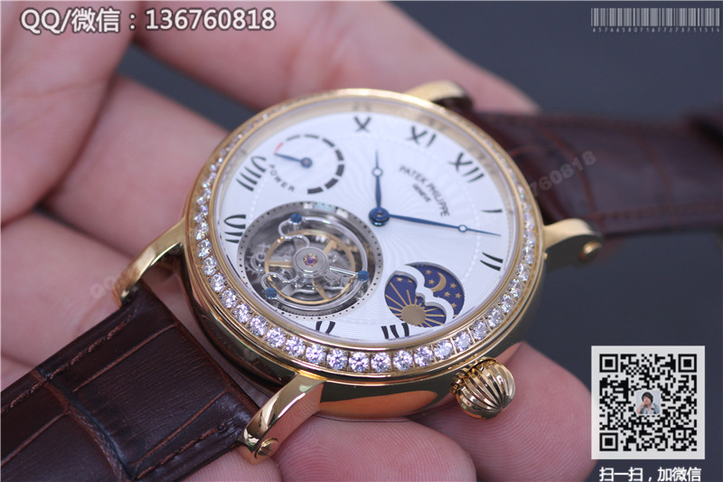 高仿百达翡丽手表-超级复杂功能计时系列 星月相陀飞轮腕表